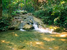Peaceful Waterfall In Forest Stock Images Peaceful Waterfall In Forest Stock Images