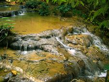 Peaceful Waterfall In Forest Stock Photography Peaceful Waterfall In Forest Stock Photography