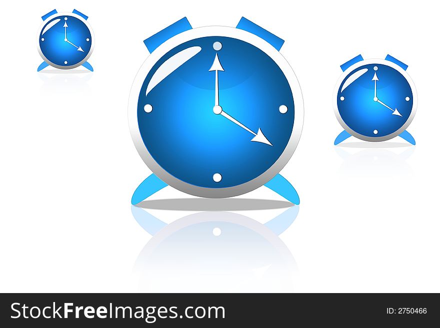 The blue clock background blue clock dark illumination light object of pointer speck time