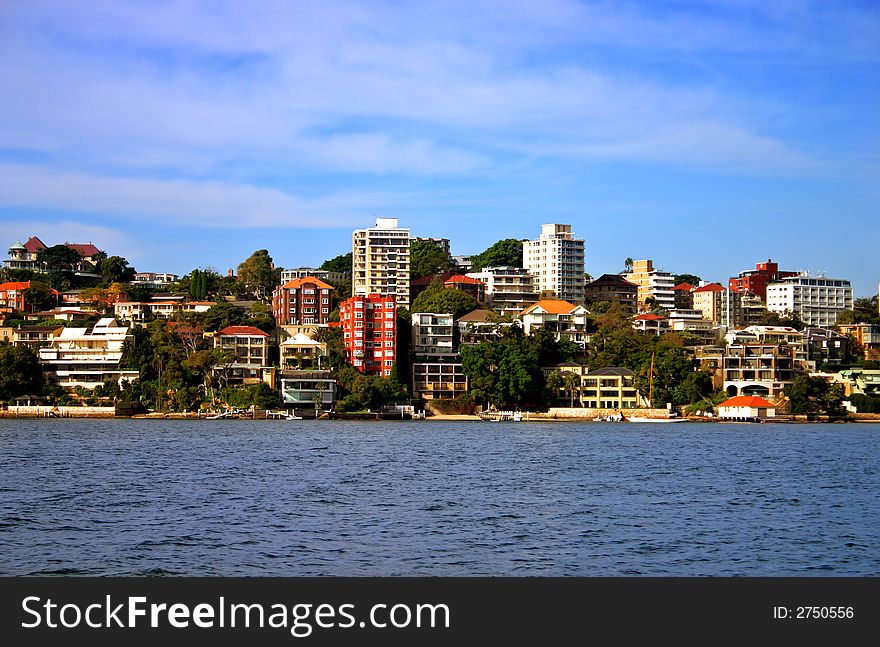 Stock photo of a seaside residential at Rose Bay, Sydney. Stock photo of a seaside residential at Rose Bay, Sydney