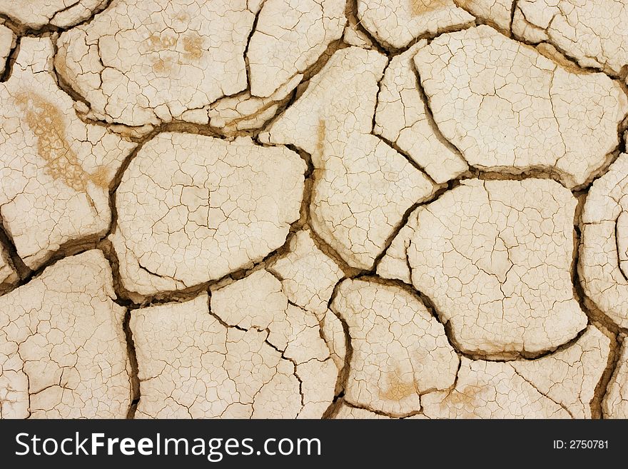 Photo took to the ground in a dry terrain. The land is cracked due the lack of water. Photo took to the ground in a dry terrain. The land is cracked due the lack of water.