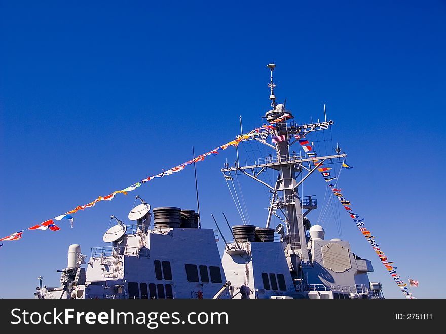 Military warship docked at the Port of Everett Naval Station, WA. Military warship docked at the Port of Everett Naval Station, WA