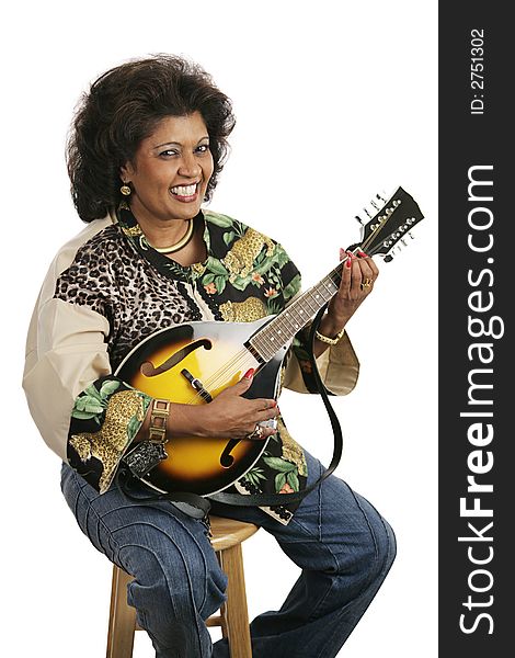 Woman Playing Mandolin