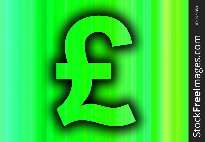 A image of a British currency pound sign. A image of a British currency pound sign.