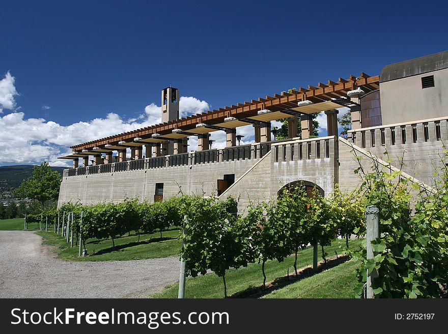 A new winery with a beautiful patio restaurant set atop of a hill. A new winery with a beautiful patio restaurant set atop of a hill.