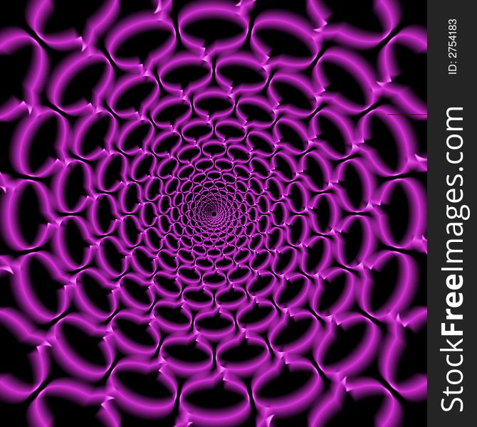 Abstract communication background in Purple zooming through