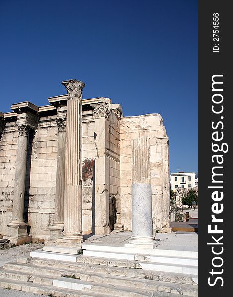 Pillars from adrian's library athens greece. Pillars from adrian's library athens greece