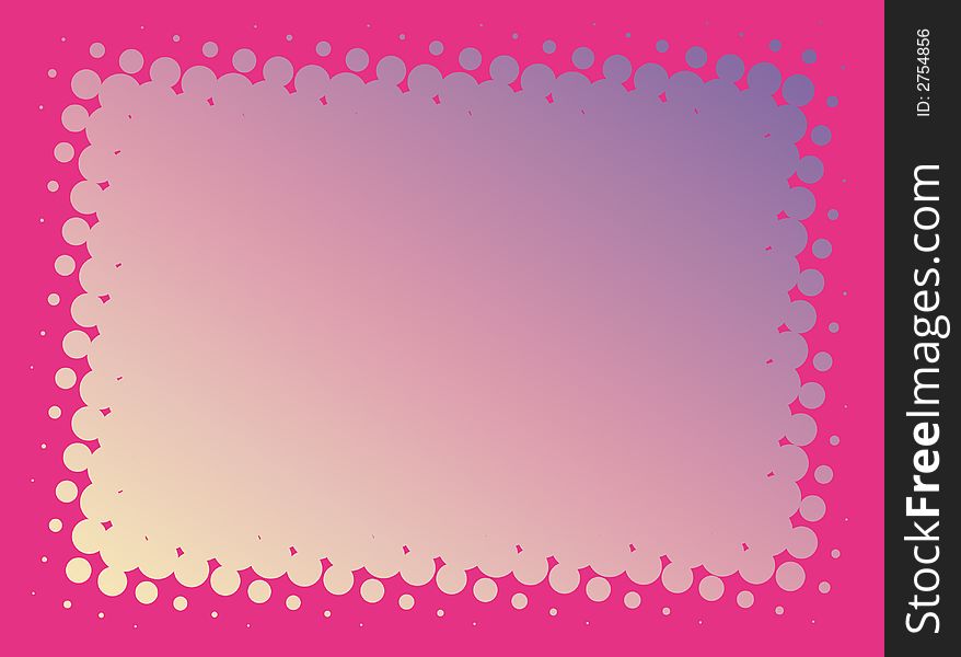 Pastel background with fuchsia frame as decoration
