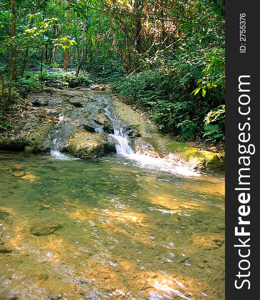 Photo of waterfall in National Park, Chiangrai, Thailand. Photo of waterfall in National Park, Chiangrai, Thailand