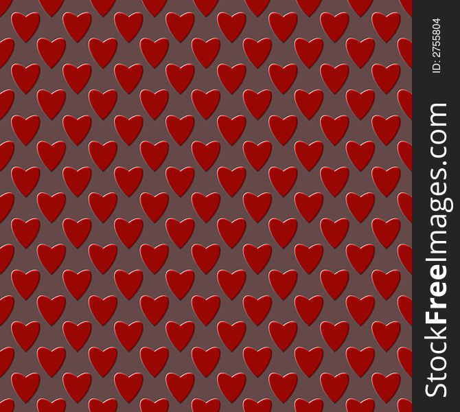 Abstract seamless background, red hearts