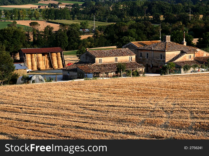 Panoramic scene of countryside captured near Tolentino / Macerata / Marche. Panoramic scene of countryside captured near Tolentino / Macerata / Marche