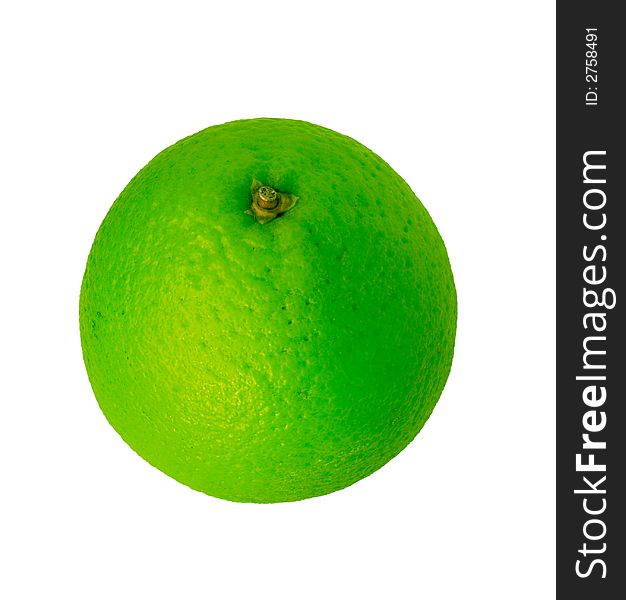 The big lime  isolated on a white background
