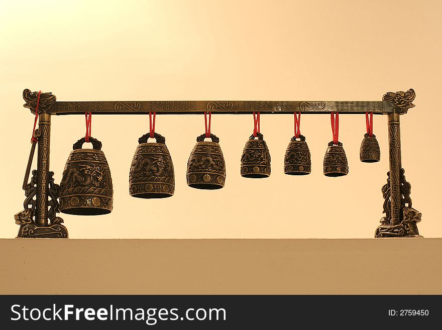Set of chinese musical bells
