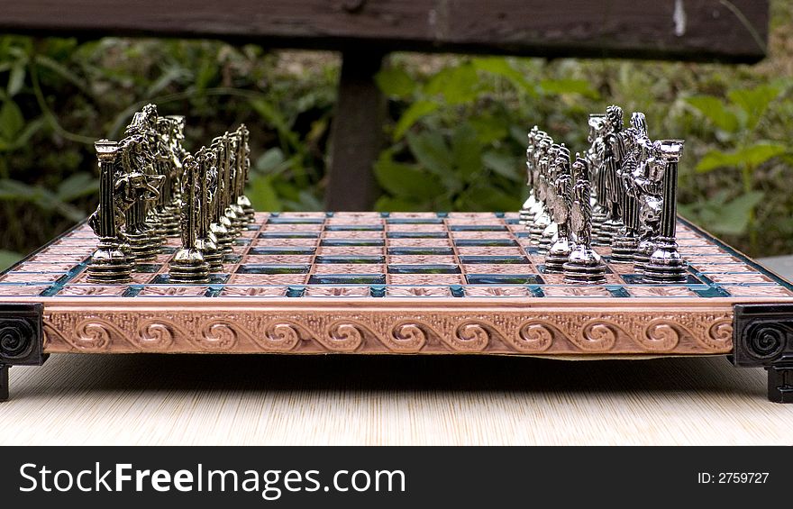 Chess game in the park