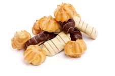 Eclair And Profiterole Royalty Free Stock Image
