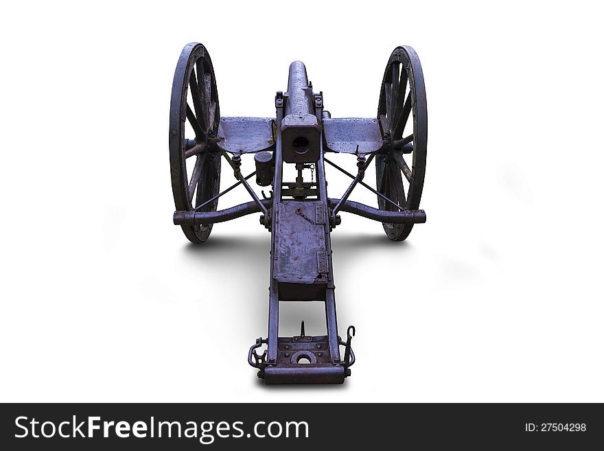 Cannon barrel with clipping path. Cannon barrel with clipping path