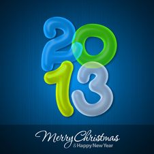 Merry Christmas And Happy New Year 2013 Royalty Free Stock Image