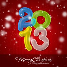 Merry Christmas And Happy New Year 2013 Stock Image