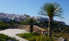 White Andalusian Village Of Frigiliana. Royalty Free Stock Image