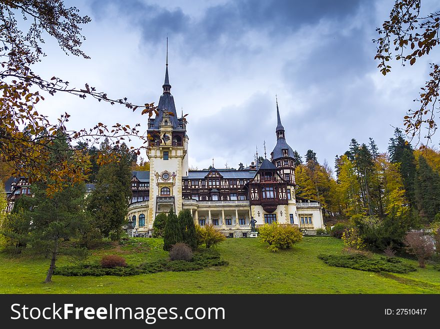 Autumn at the peles castel. Autumn at the peles castel