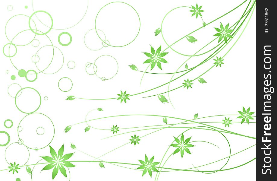 Abstract floral background. Clip-art