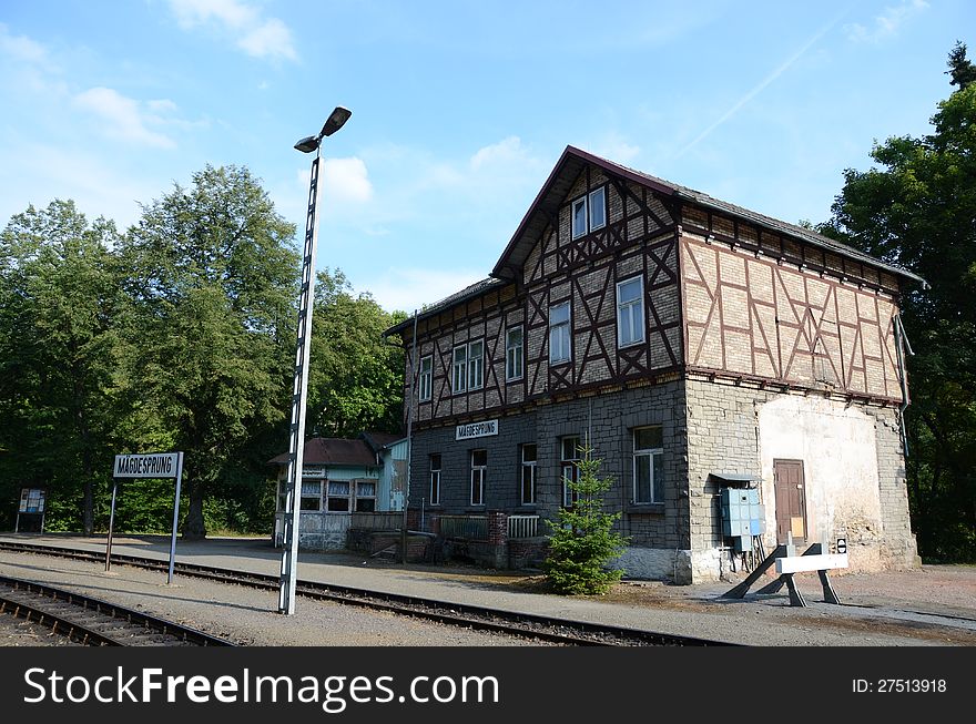 Railway station mÃ¤gdesprung saxony anhalt germany