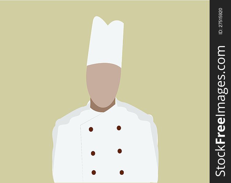 Cartoon illustration of a chef . Cartoon illustration of a chef