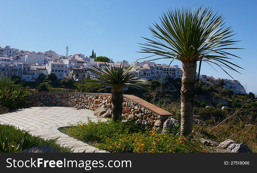 Traditional Spanish white village of Frigiliana to be found in the hills above Nerja ( Malaga Province ). Traditional Spanish white village of Frigiliana to be found in the hills above Nerja ( Malaga Province ).