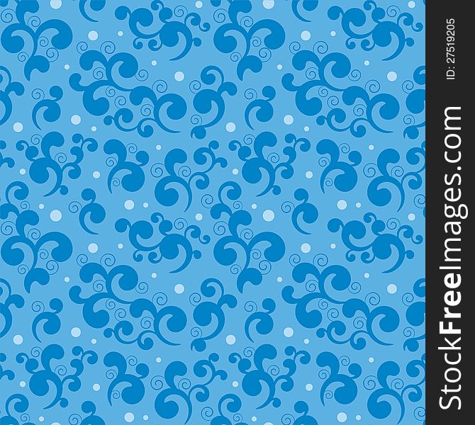 Abstract Blue Curl Background
