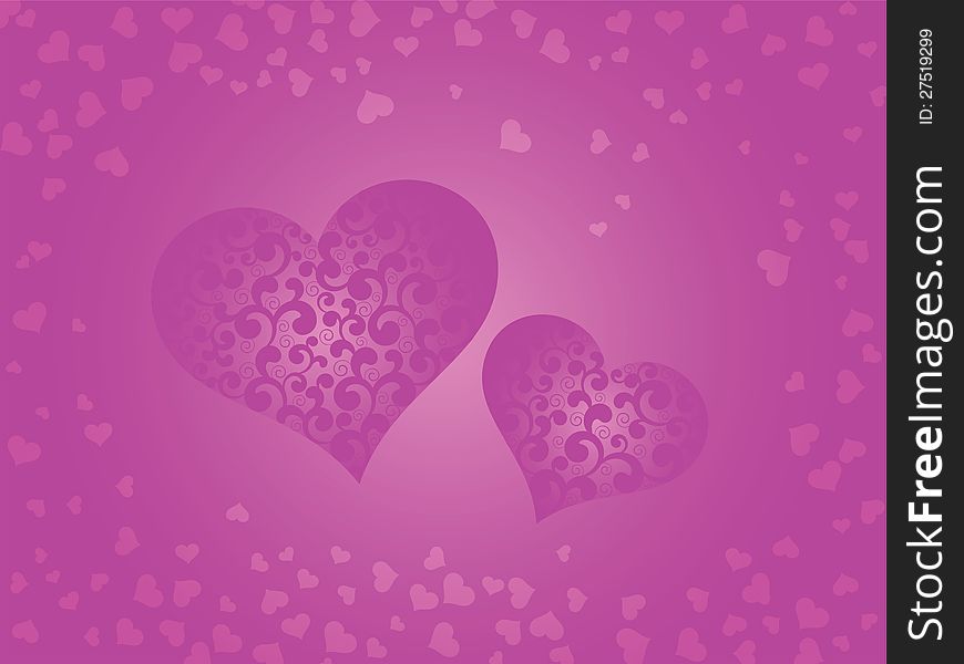 Valentines Day Background With Hearts