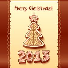 Christmas Tree Chocolate Honey-cakes Background Royalty Free Stock Photography Christmas Tree Chocolate Honey-cakes Background Royalty Free Stock Photography