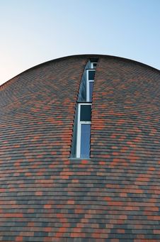 Architectural Detail Of Rounded Brick Building Royalty Free Stock Photo