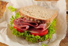 Fresh Deli Sandwich Royalty Free Stock Images