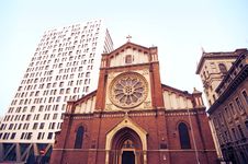 Wide View Of Saint Joseph Cathedral Royalty Free Stock Images Wide View Of Saint Joseph Cathedral Royalty Free Stock Images
