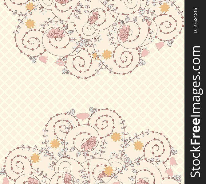 Vector delicate background with flowers for card and invitation. Vector delicate background with flowers for card and invitation