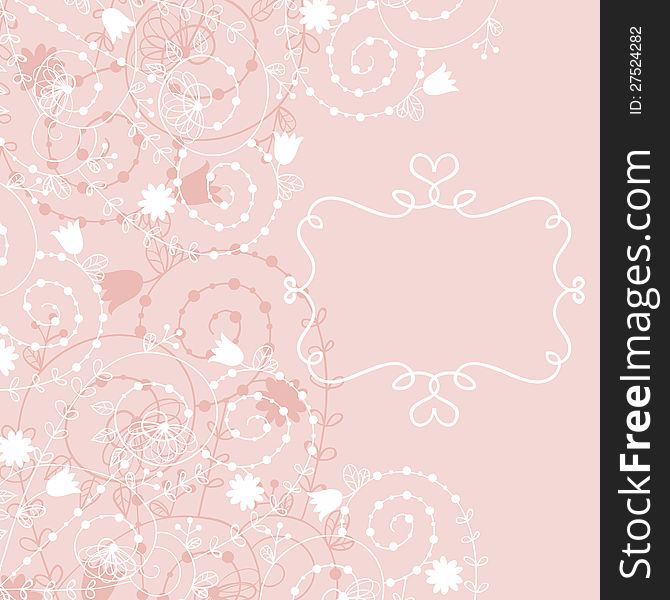 Vector delicate background with flowers for card and invitation. Vector delicate background with flowers for card and invitation