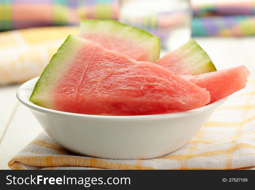 Sliced Watermelon at a picnic