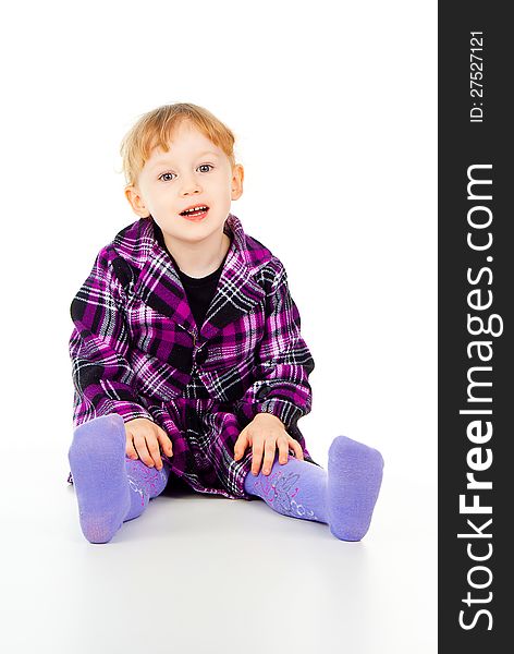 A Little Girl In A Dress, Have Fun, Sits