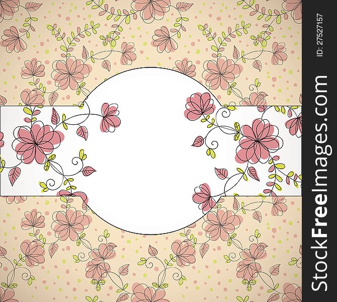 Vector delicate background with flowers for card and invitation. Vector delicate background with flowers for card and invitation