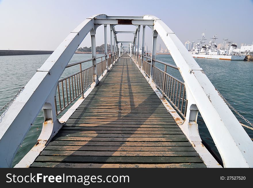 Pier wooden plank