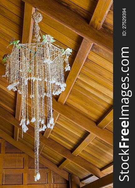 Thai style antique decoration mobile suspend from wooden ceiling