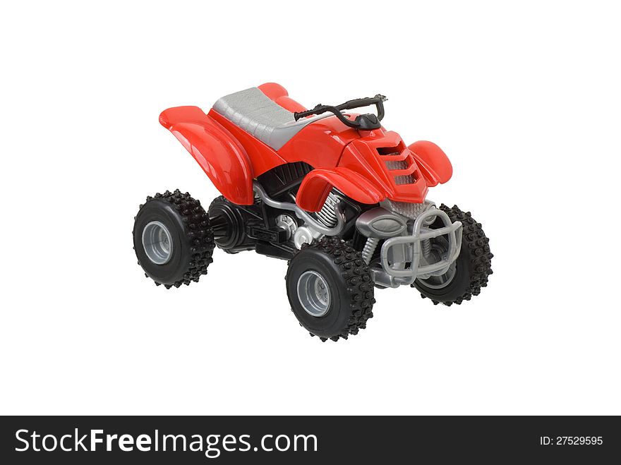 Children's toy quad bike red. Small copy. Children's toy quad bike red. Small copy.