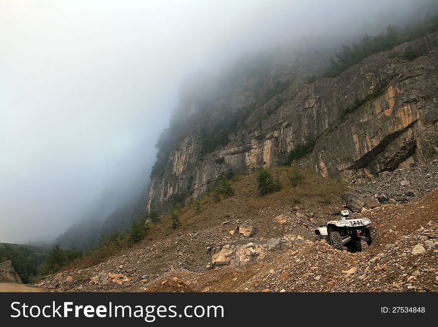 The Quad in the fog