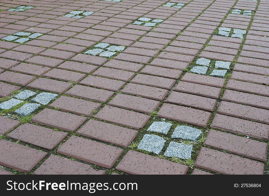 Background From Street Sett With Granite