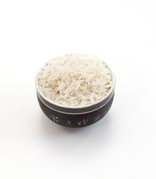 Uncooked Rice In A Ceramic Bowl Stock Images Uncooked Rice In A Ceramic Bowl Stock Images