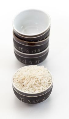 Uncooked Rice In A Ceramic Bowl Royalty Free Stock Photos Uncooked Rice In A Ceramic Bowl Royalty Free Stock Photos