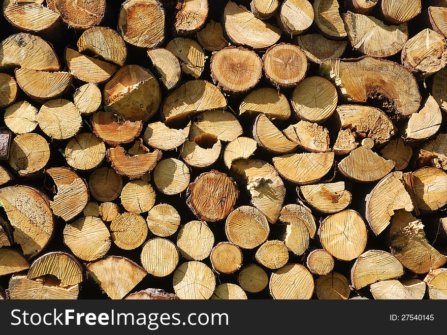 Big boundaries of sawn timber logs. Big boundaries of sawn timber logs