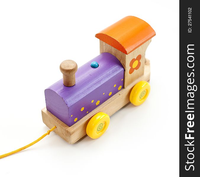 Colorful wooden train - child toy