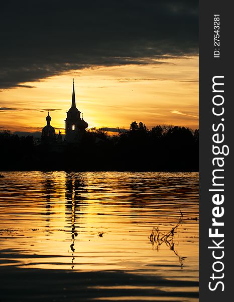 Nikolo Medvedsky Monastery In Sunset