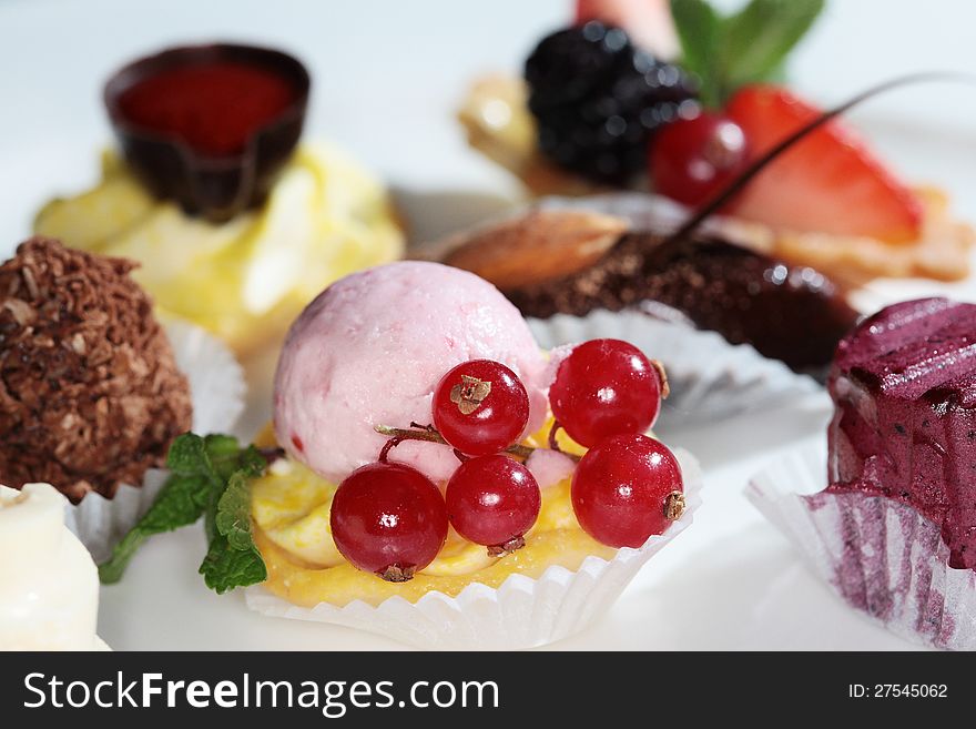 Delicious and healthy dessert with berries